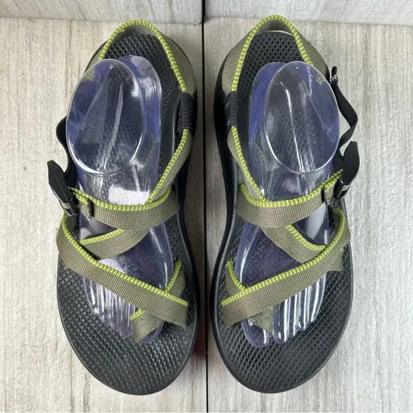 Chaco Z/Cloud Z1 Classic Green and Black Sandals Trail Hiking Shoe Mens Size 11