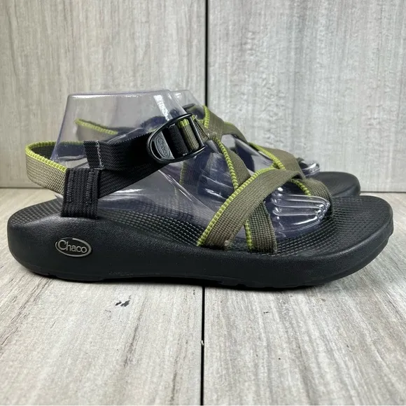 Chaco Z/Cloud Z1 Classic Green and Black Sandals Trail Hiking Shoe Mens Size 11