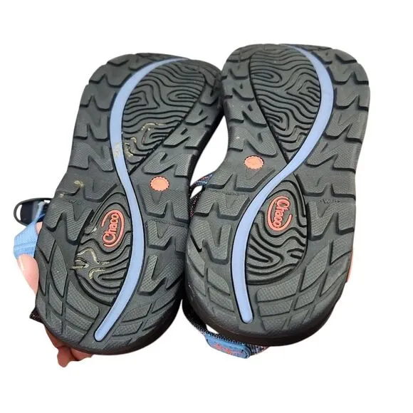 Chaco Zstrap Blue Multicolored Womens  Hiking Walking Sandals Sz 8
