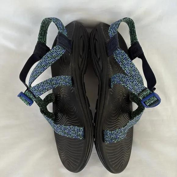 Chaco Zvolv Blue Green Strappy Sport Sandals Hiking Gorpcore Women’s 9