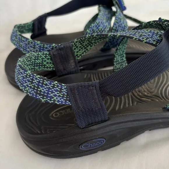 Chaco Zvolv Blue Green Strappy Sport Sandals Hiking Gorpcore Women’s 9