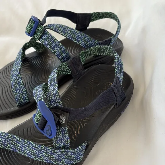 Chaco Zvolv Blue Green Strappy Sport Sandals Hiking Gorpcore Women’s 9