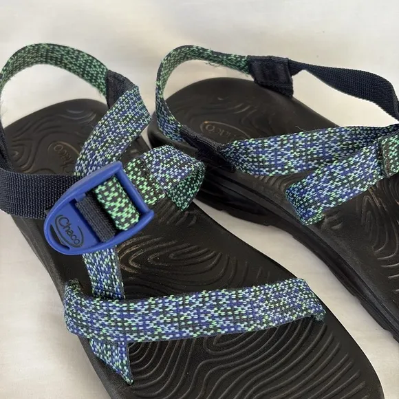 Chaco Zvolv Blue Green Strappy Sport Sandals Hiking Gorpcore Women’s 9