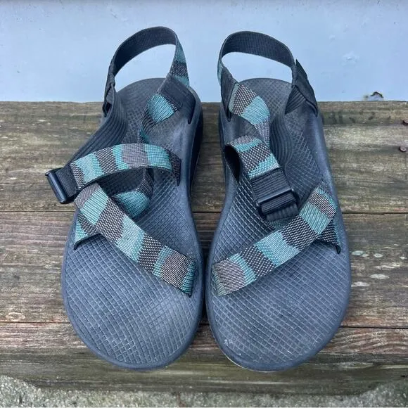 Chaco Z/X Strappy Hiking Adventure Sandals Teal Blue Black Webbing Men’s 11