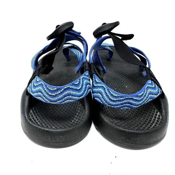 Chacos Womens Blue Black Hiking Sandals Vibram Sole Size 7