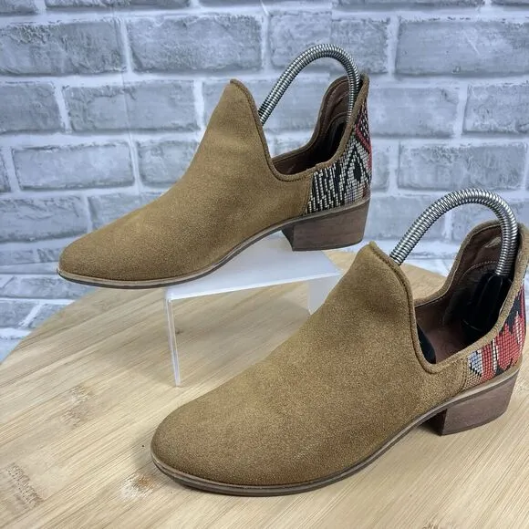 Charleston Shoe Co. Aiken Women's Size 6 Brown Suede Aztec Ankle Boots