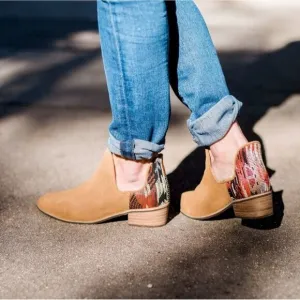 Charleston Shoe Co. Aiken Women's Size 6 Brown Suede Aztec Ankle Boots