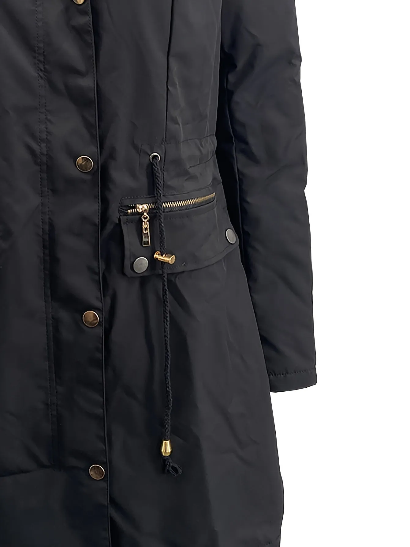 Chic Womens Faux Fur Hooded Parka  Stylish Winter Coat