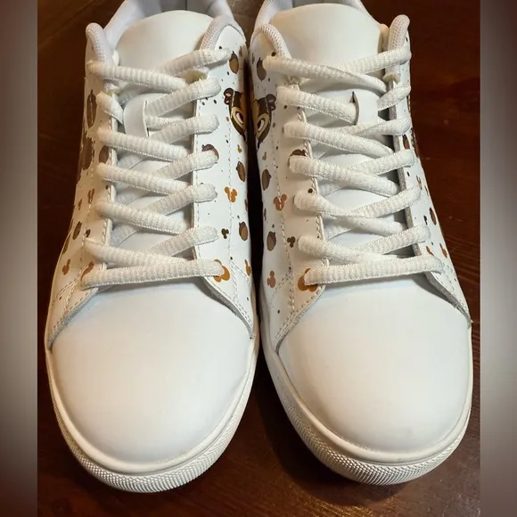 Chip &amp;‎ Dale Shoes Sneakers Women 9 Men 7 White Brown Mouse Acorn Chipmunk