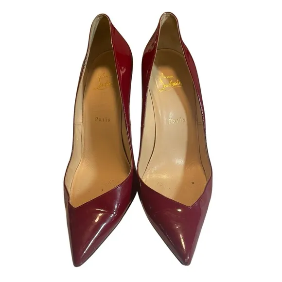 Christian Louboutin So Kate Red Patent Leather Stiletto Heel Pump Size 40