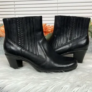 CLARKS 83576 Black Leather Casual Boots Size 9.5