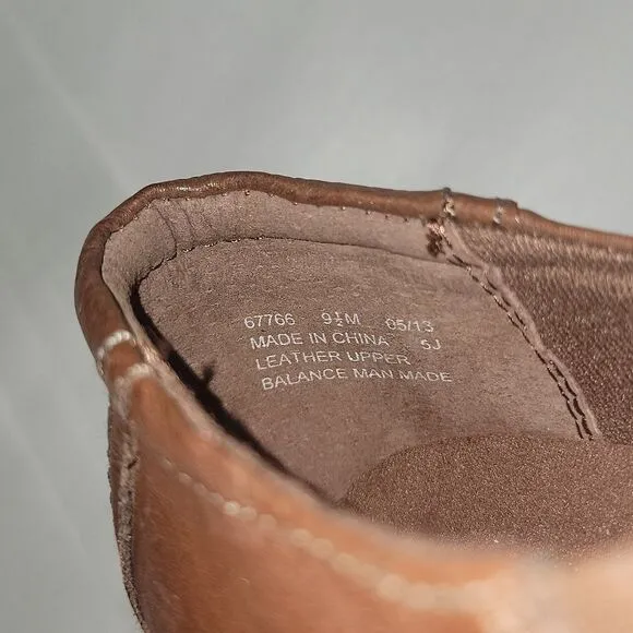 Clarks Ashland Bendables 67766 Brown Leather Slip On Loafer Shoes Size 9.5