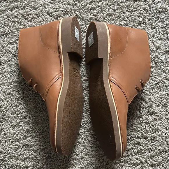 Clark’s BUSHACRE 2 DARK TAN LEATHER Men's Brown Leather Shoes