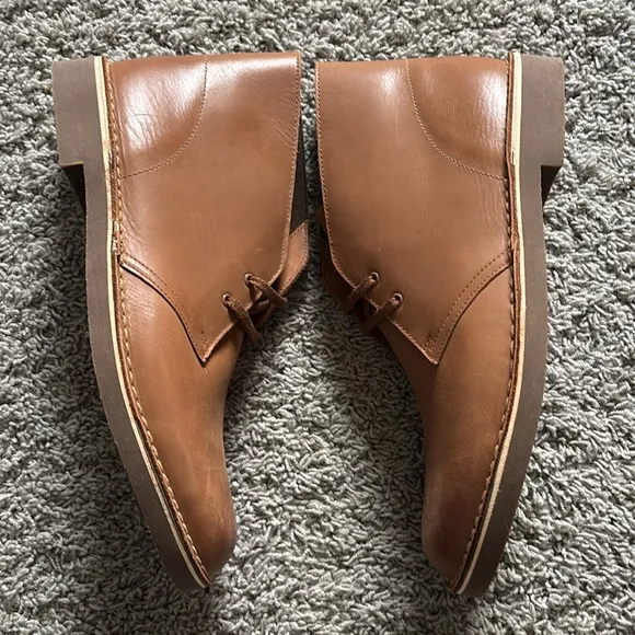 Clark’s BUSHACRE 2 DARK TAN LEATHER Men's Brown Leather Shoes