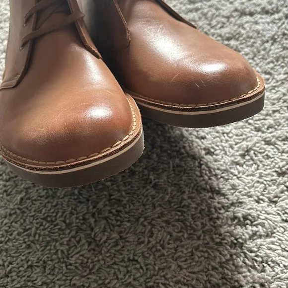 Clark’s BUSHACRE 2 DARK TAN LEATHER Men's Brown Leather Shoes