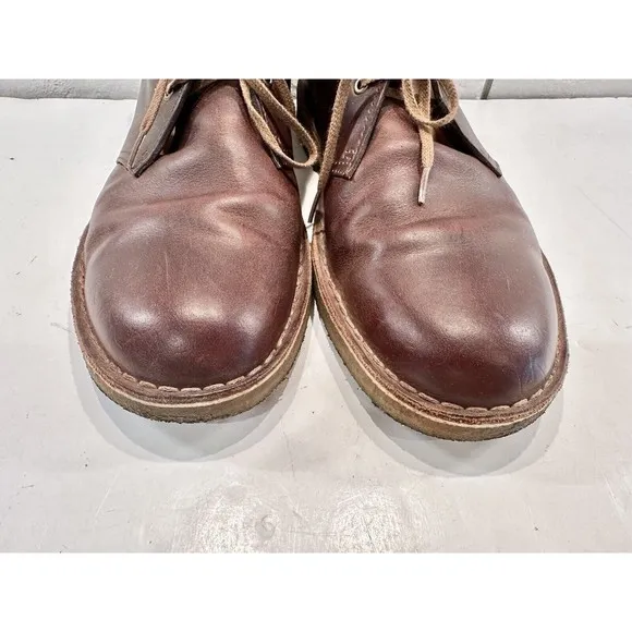 Clarks Classic Brown Leather 2-Hole Desert Boots US Men's 12 M