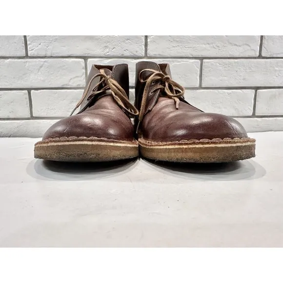 Clarks Classic Brown Leather 2-Hole Desert Boots US Men's 12 M