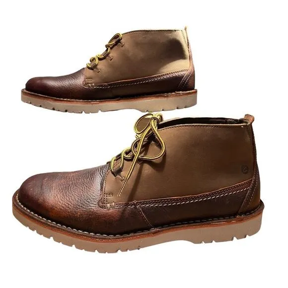 Clarks Eastford Mid Chukka Leather Boots Size 11.5 Brown Business Casual Career