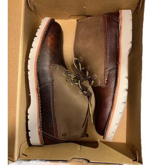 Clarks Eastford Mid Chukka Leather Boots Size 11.5 Brown Business Casual Career