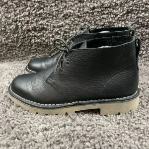 Clarks Men's Bushacre Black Leather Pebble Mens Boots Size 8.5 M