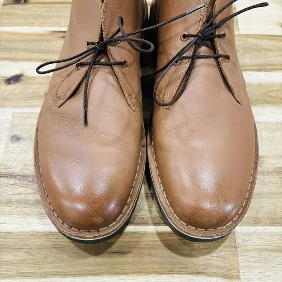 Clarks Men's Bushacre 2 Casual Chukka Boots Tan Leather Brown Size 10M