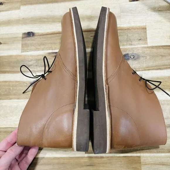Clarks Men's Bushacre 2 Casual Chukka Boots Tan Leather Brown Size 10M