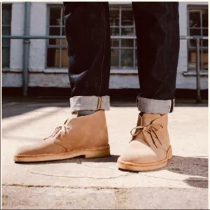 Clarks Men’s Leather Suede Brown Light Lace Up Chukka Ankle Boots 10.5