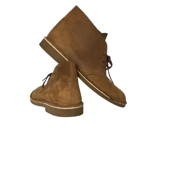 Clarks Men’s Leather Suede Brown Light Lace Up Chukka Ankle Boots 10.5