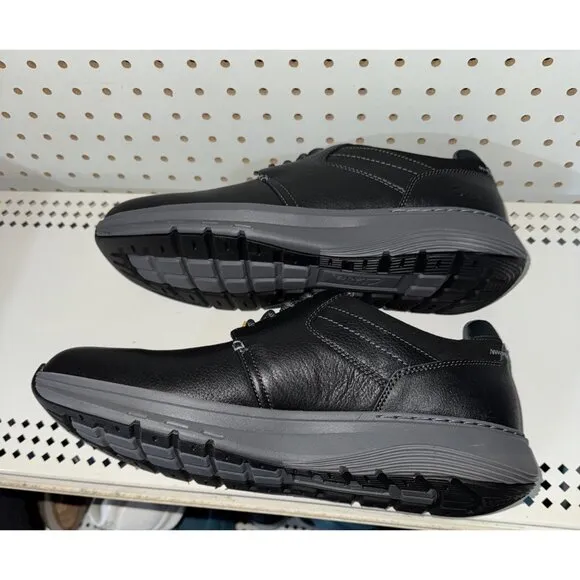 Clarks Motion Trek PT Mens Leather Casual Lace Up Sneakers Shoes Size 11.5 Black