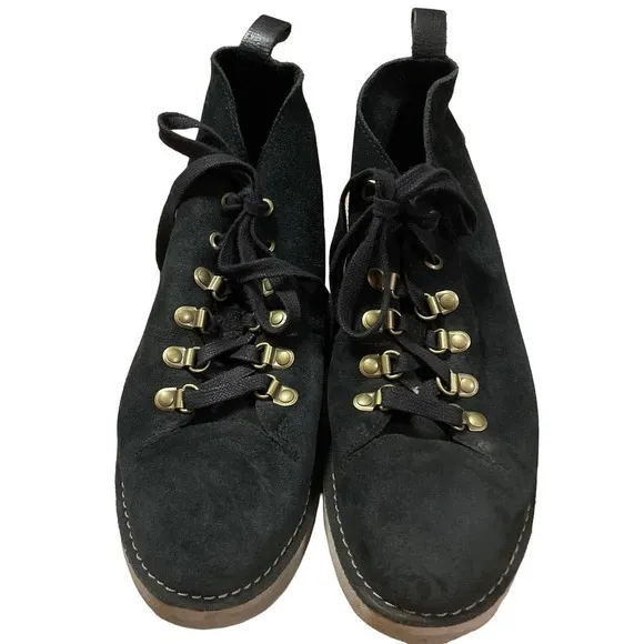 Clarks Nala Hike Boots Black Suede Size 8