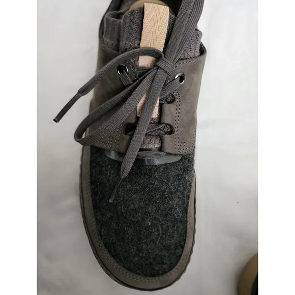 CLARKS NATURE Women's Dark Gray Combi Lace-Up Trainers Sneakers Size US 9M