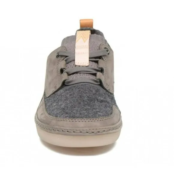 CLARKS NATURE Women's Dark Gray Combi Lace-Up Trainers Sneakers Size US 9M