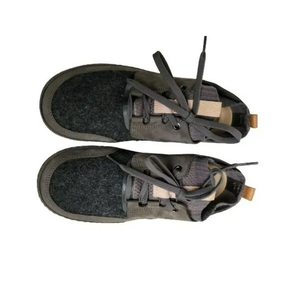 CLARKS NATURE Women's Dark Gray Combi Lace-Up Trainers Sneakers Size US 9M