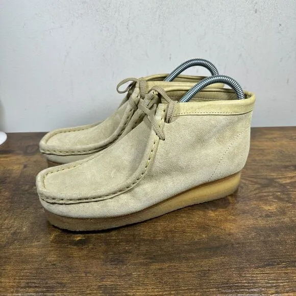 Clarks Originals Wallabee Maple Suede Boots Shoe Women's Size 7 M‎