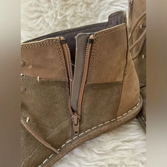 CLARKS Tamitha Key Ankle Boots Brown Suede Leather 8