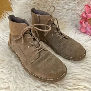CLARKS Tamitha Key Ankle Boots Brown Suede Leather 8