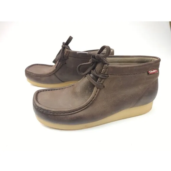 Clarks Wallabee Boots Stinson Hi Brown Chukka Leather Size 9