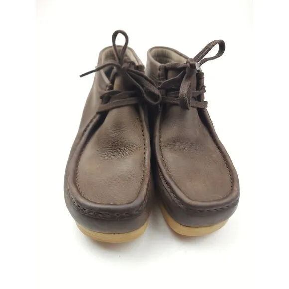 Clarks Wallabee Boots Stinson Hi Brown Chukka Leather Size 9