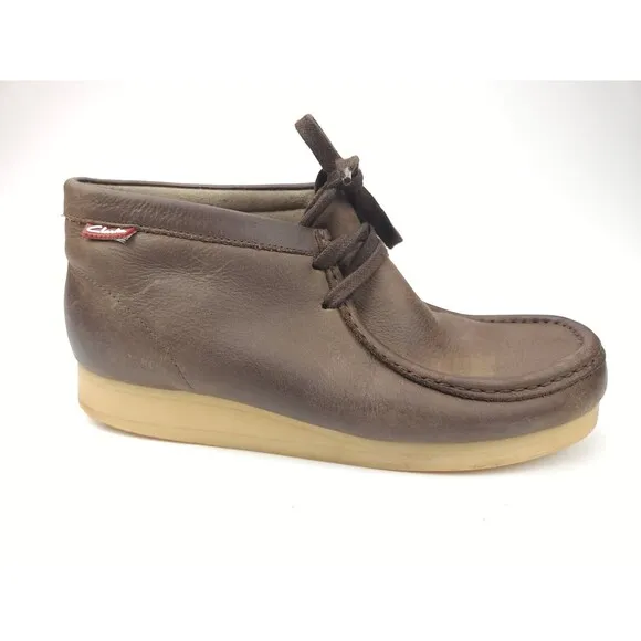 Clarks Wallabee Boots Stinson Hi Brown Chukka Leather Size 9