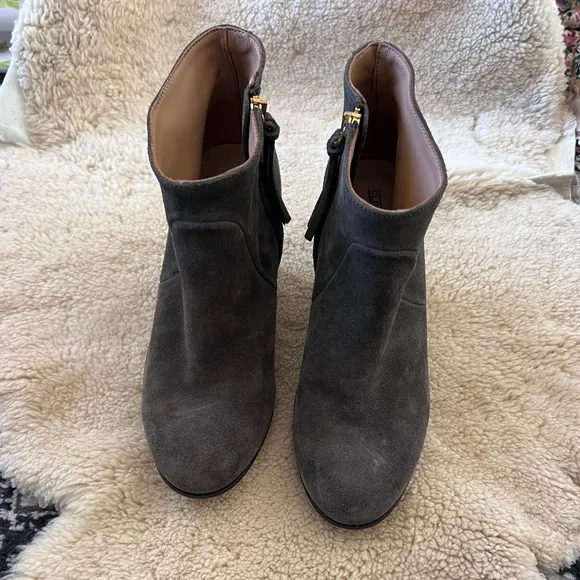 CLOSED Suede Ankle Boots in Olive Brown Wedge 37