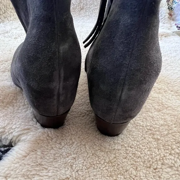 CLOSED Suede Ankle Boots in Olive Brown Wedge 37