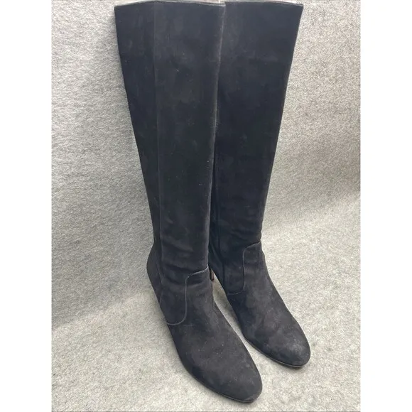 COACH &quot;Roma&quot; Women's High Heel Suede Boots US 11B Black READ