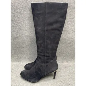 COACH &quot;Roma&quot; Women's High Heel Suede Boots US 11B Black READ