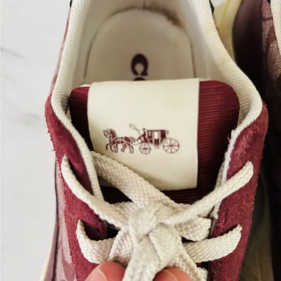 Coach Men's Burgundy Sneakers