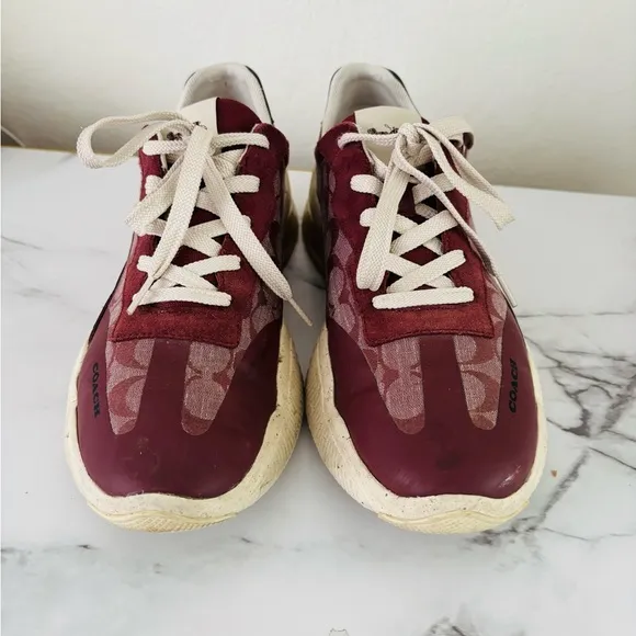 Coach Men's Burgundy Sneakers