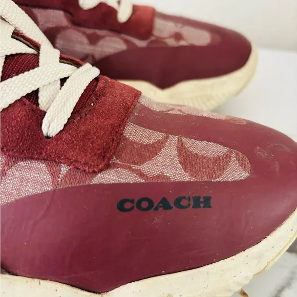 Coach Men's Burgundy Sneakers