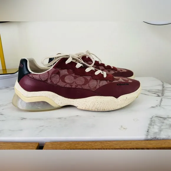 Coach Men's Burgundy Sneakers