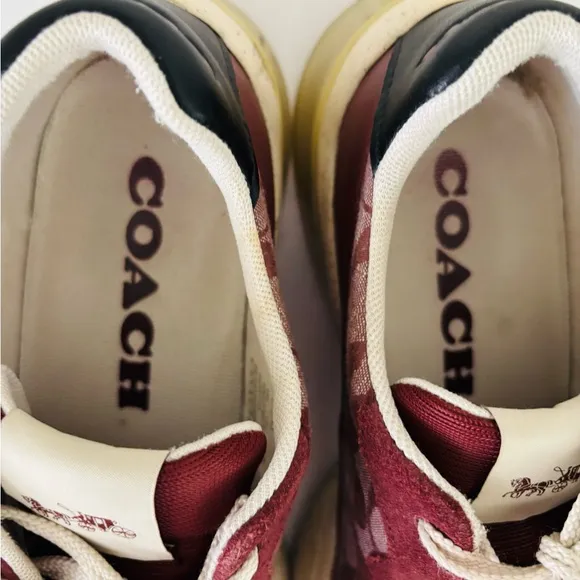 Coach Men's Burgundy Sneakers