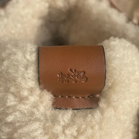 Coach Urban Hiker Suede Shearling Boots Size 10