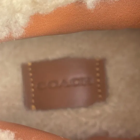 Coach Urban Hiker Suede Shearling Boots Size 10